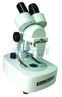 Inclined Stereo Microscope with Sliding Dual Objectives (with Built in Transmitted Light)